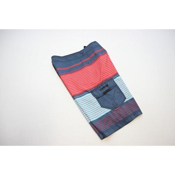 Hurley Phantom Board Shorts Striped Athletic Water Swim Mens 32 - Picture 1 of 7